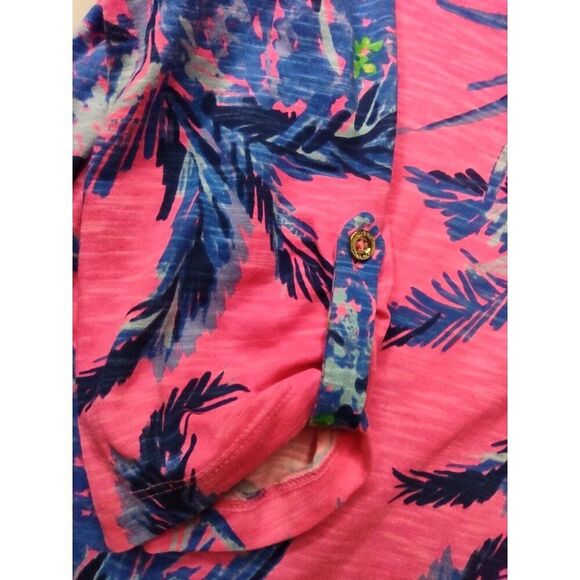 Lilly Pulitzer Surfcrest Tiki Pink Cotton Modal Swing Dress Size Medium - Picture 5 of 7